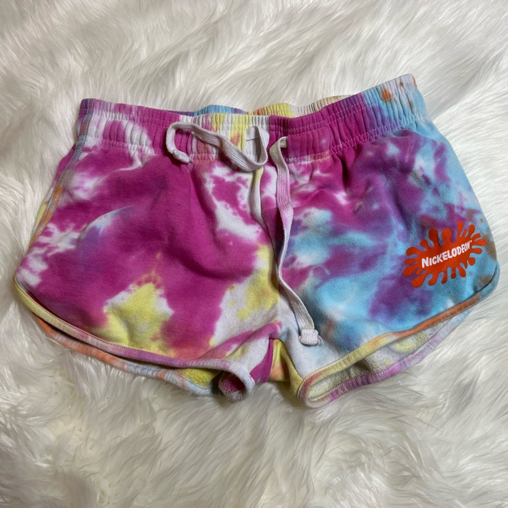 Fashion Nova Nickelodeon Multicolor Tie Dye Shorts Size L